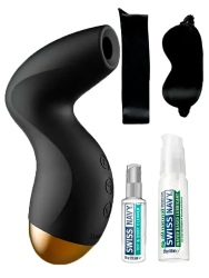 Новогодний набор Svakom Pulse Box: стимулятор Pulse Pure, лубрикант и клинер Swiss Navy, маска на глаза и лента для связывания