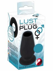 Анальная пробка-тоннель Lust Tunnel Plug, 11 см, силикон, черный
