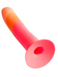 Изогнутый фаллоимитатор Romp Dizi, 18 см, силикон, оранжевый 