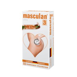 Презервативы Masculan 3 Ultra Продлевающие с колечками , пупырышками и анестетиком 10 шт