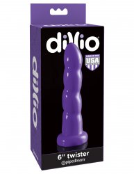 Стимулятор-насадка на присоске Dillio 6 Twister – фиолетовый