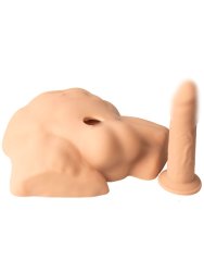 Реалистичная секс-кукла для женщин в форме полуторса SILEXD Apollo S, светлый телесный, 17,7 см