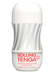 Нереалистичный мастурбатор Tenga Rolling Gyro Roller Cup Gentle, 15,5 см, ТПЭ, белый