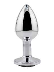 Миниатюрная анальная пробка Kanikule Small, с тёмно-серым кристаллом, 6 см, размер S