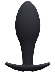 Анальная пробка Pretty Love, со смещённым центром тяжести, 8 см, силикон, черный