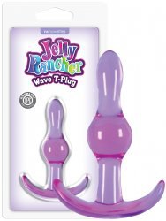 Анальная пробка Jelly Rancher T-Plug Wave волнистая – фиолетовый