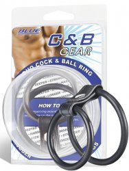 Двойное эрекционное кольцо на пенис и мошонку Duo Cock & Ball Ring – черный