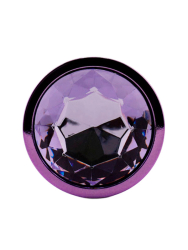 Фиолетовая алюминиевая текстурная анальная пробка Large