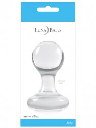 Анальная пробка Luna Balls средняя – прозрачная