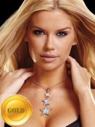 Украшение на шею Ann Devine - Rockstar Necklace со звездочками – золотой