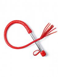 Плеть однохвостая Sitabella с хромированной ручкой – красный