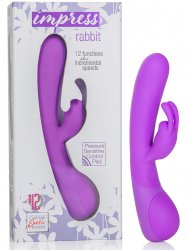 Вибромассажер Impress Rabbit со стимуляцией клитора – фиолетовый