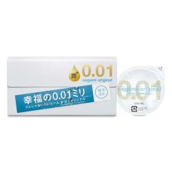 Презервативы Sagami Original 001 Extra Lub полиуретановые, с увеличенным количеством смазки 12 шт.
