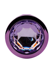 Фиолетовая алюминиевая текстурная анальная пробка Medium