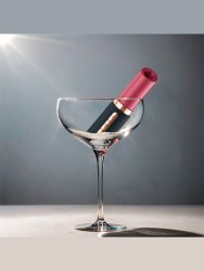 Воздушно-волновой стимулятор клитора Satisfyer Deep Kiss black, в виде помады, 30 скоростей, силикон, черный