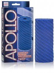 Мастурбатор Apollo Reversible Premium Masturbator Twist двусторонний – голубой