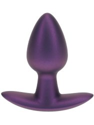 Гладкая анальная пробка Shots toys, 6,5 см, силикон, фиолетовый металлик