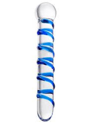 Стеклянный фаллоимитатор Sexus Glass, двусторонний, 19 см