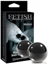 Вагинальные шарики Medium Black Glass Ben-Wa Balls