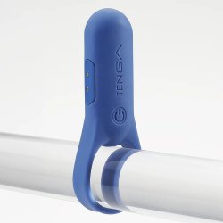 Эрекционное кольцо Tenga paiRING+ с усиленной вибрацией, индиго