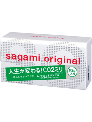 Гладкие презервативы Sagami Original 002 полиуретановые, ультратонкие, 10 шт