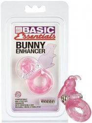 Вибро-зайчик на пенис Basic Essentials Bunny Enhancer – розовый