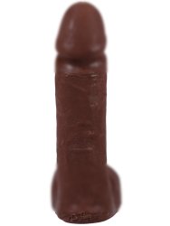 Реалистичный фаллоимитатор Realistic Cock Vac-U-Lock, с мошонкой, 20 см, коричневый