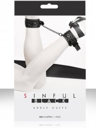 Наножники соединенные цепью Sinful Ankle Cuffs – черные