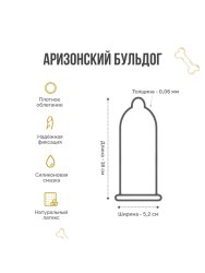 Рельефный презерватив Luxe Maxima Аризонский бульдог, 18 см, 1 шт.