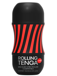 Нереалистичный мастурбатор Tenga Rolling Gyro Roller Cup Strong, 15,5 см, ТПЭ, черный