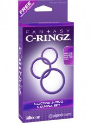 Набор из 3-х эрекционных колец 3-Ring Stamina Set – фиолетовый