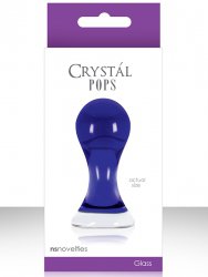 Анальный стимулятор Crystal Pops Small из стекла – синий