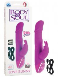Вибромассажер Body & Soul Love Bunny со стимуляцией клитора – фиолетовый