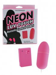 Вибро-орех Neon Luv Touch с компактным беспроводным пультом управления– розовый