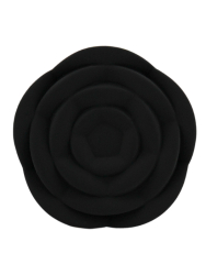 Анальная пробка Kanikule, с ограничителем в форме розочки, размер M, черная