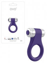 Эрекционное кольцо Ovo  B1 с вибрацией – фиолетовый