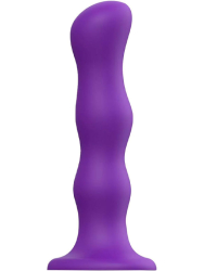 Волнистый фаллоимитатор Strap-On-Me Dildo Geisha Ball, 19 см, силикон, фиолетовый