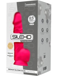 Реалистичный фаллоимитатор SILEXD Model 2, с мошонкой, 21,7 см, силикон, розовый