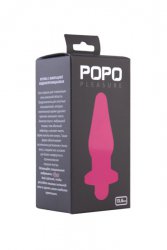 Анальная втулка 13,7 см с вибрацией TOYFA POPO Pleasure – розовый