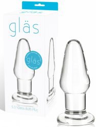 Анальный плаг Glass Butt Plug классический – прозрачный