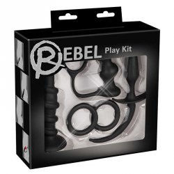 Набор анальных игрушек Rebel Play Kit - черный