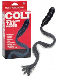 Ребристая анальная пробка-пони Colt Stallion Tail