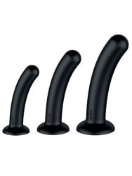 Набор расширителей Nexus Silicone Dilator, изогнутой формы, 3 размера, черные