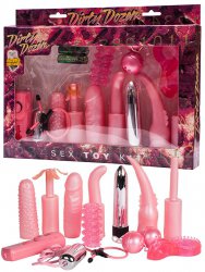 Эротический набор Dirty Dozen Sex Toy Kit с вибрацией – розовый