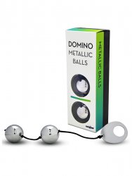 Металлические вагинальные шарики Domino Metallic Balls – серебристый