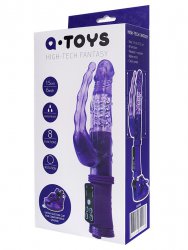 Анально-вагинальный вибратор с ротацией TOYFA A-Toys на присоске – фиолетовый