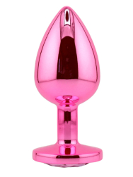Розовая алюминиевая анальная пробка Large