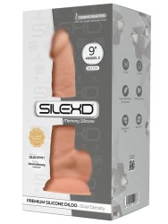 Реалистичный фаллоимитатор SILEXD Model 3, с мошонкой, 23,1 см, силикон, телесный
