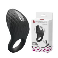 Эрекционное виброкольцо с рельефным дизайном PrettyLove Heloise