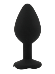 Анальная пробка Kanikule, с ограничителем в форме розочки, размер M, черная